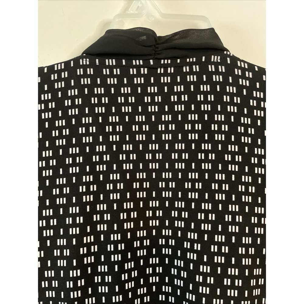 Susan Graver Small Black White Floral Open Front Cardigan Top Career - Picture 7 of 9